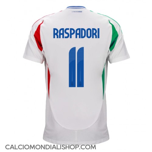 Maglie da calcio Italia Giacomo Raspadori #11 Seconda Maglia Europei 2024 Manica Corta